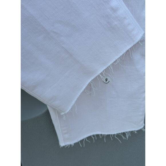 L'Agence Sada High Rise Cropped Slim Fit Raw Hem Jeans Sz 25 light pink - Picture 7 of 12